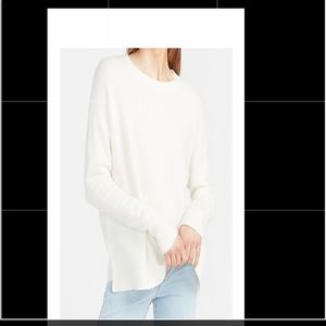 Express Crew Neck Split Side Sweater in Ivory NWT XL never worn!